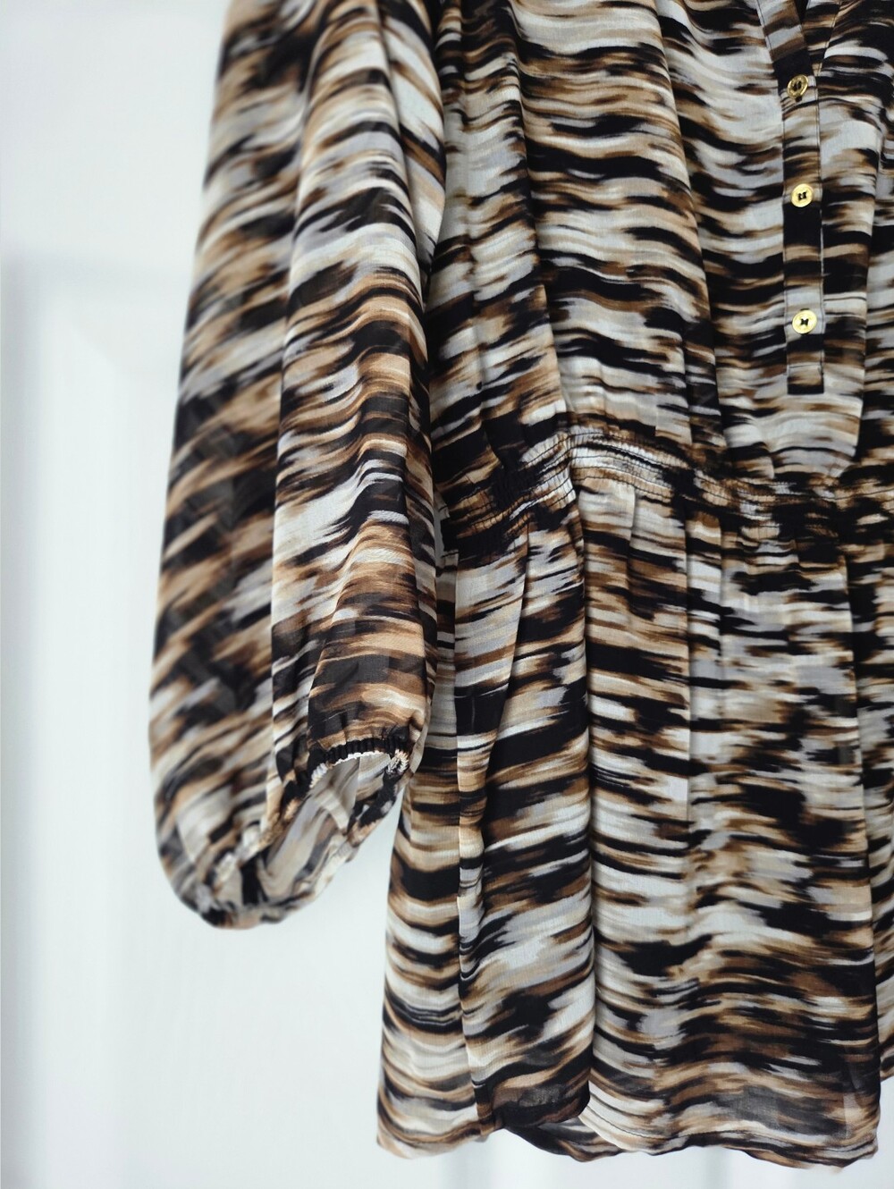 Calvin Klein Brown and Black Abstract Print Top Size M - Picture 5 of 12